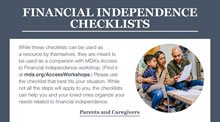 Financial Independence Checklists